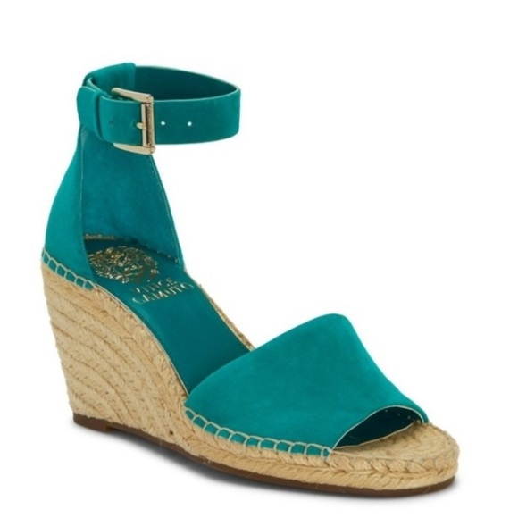 Vince Camuto Jesla Leather Espadrille Wedge Sandal - Picture 1 of 3